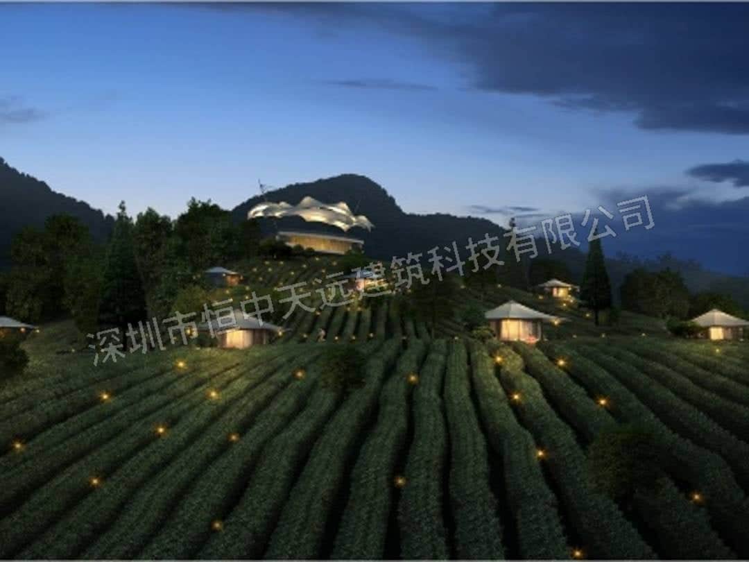 貴州茶博會(huì)鳳凰谷度假酒店景觀(guān)膜結(jié)構(gòu)工程