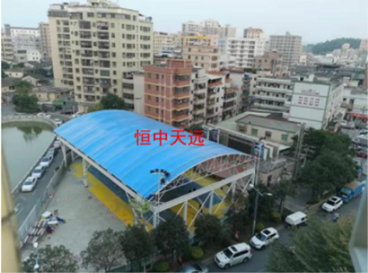 深圳松元廈社區(qū)籃球場(chǎng)開(kāi)合屋頂工程